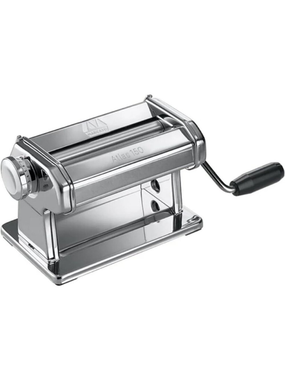 Manual Pasta Maker Machine - Chrome Steel, Made in Italy, Atlas 150, Fresh Pasta